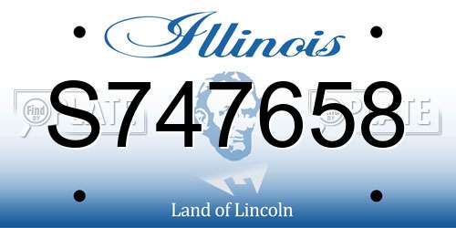 S747658 Illinois License Plate