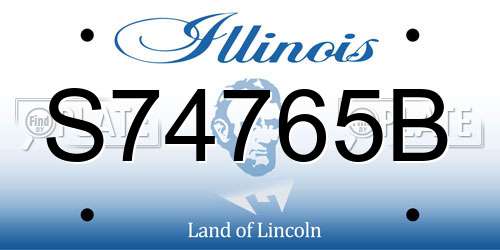 S74765B Illinois License Plate