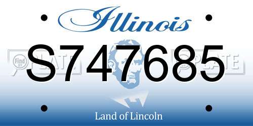 S747685 Illinois License Plate