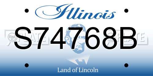 S74768B Illinois License Plate