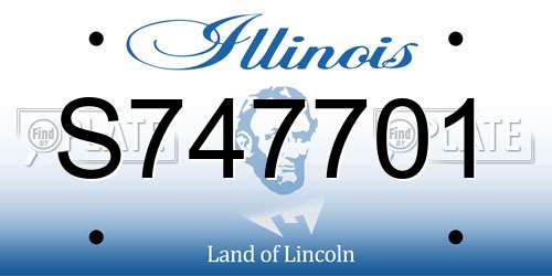 S747701 Illinois License Plate