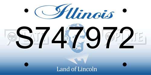 S747972 Illinois License Plate