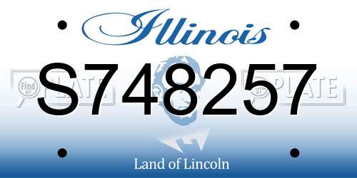 S748257 Illinois License Plate