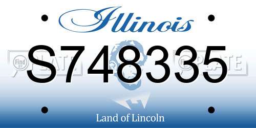 S748335 Illinois License Plate