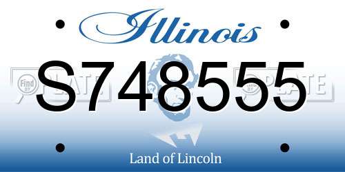 S748555 Illinois License Plate