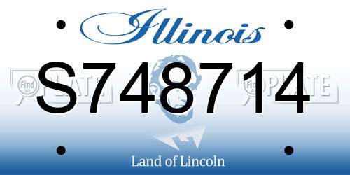 S748714 Illinois License Plate