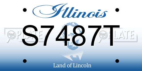 S7487T Illinois License Plate
