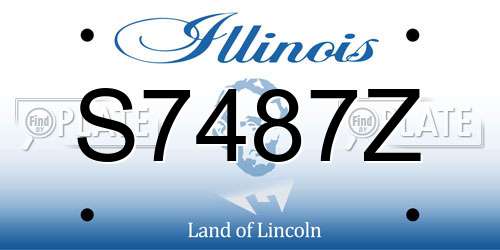 S7487Z Illinois License Plate