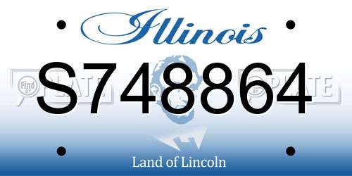 S748864 Illinois License Plate