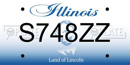S748ZZ Illinois License Plate