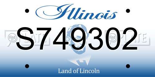 S749302 Illinois License Plate