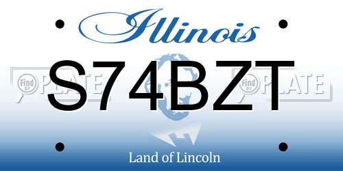 S74BZT Illinois License Plate