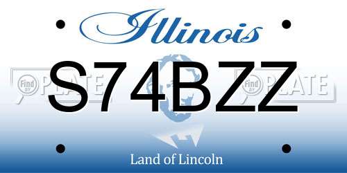 S74BZZ Illinois License Plate