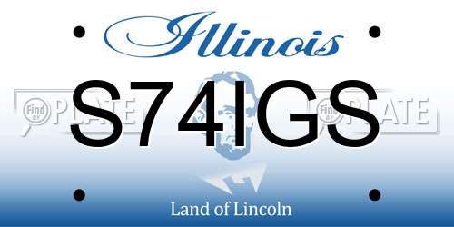 S74IGS Illinois License Plate