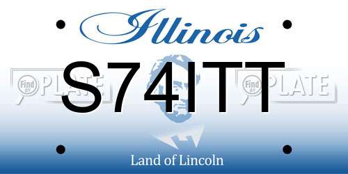 S74ITT Illinois License Plate