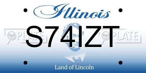 S74IZT Illinois License Plate