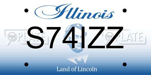 S74IZZ Illinois License Plate