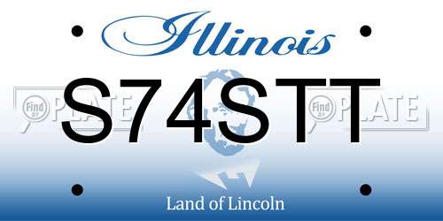 S74STT Illinois License Plate