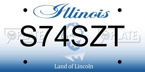 S74SZT Illinois License Plate