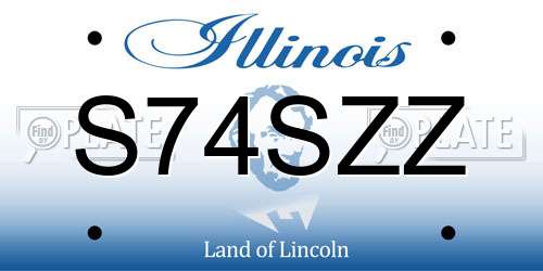 S74SZZ Illinois License Plate