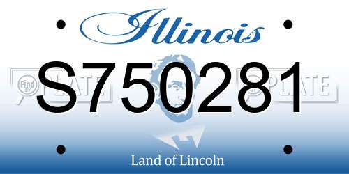 S750281 Illinois License Plate