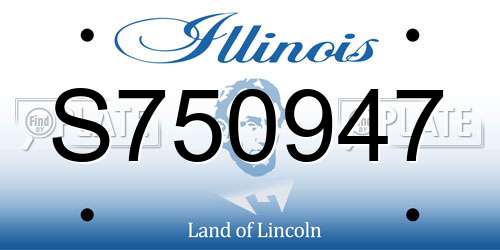 S750947 Illinois License Plate