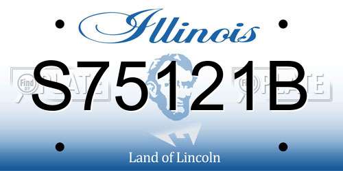 S75121B Illinois License Plate