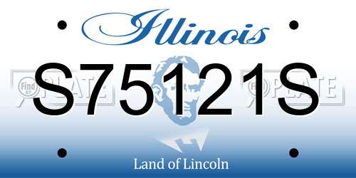 S75121S Illinois License Plate