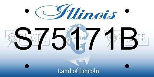 S75171B Illinois License Plate