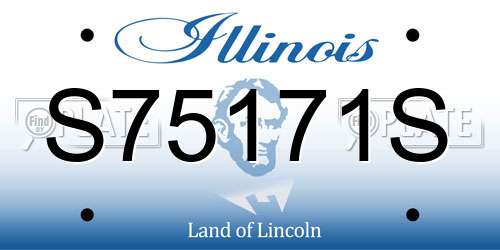 S75171S Illinois License Plate