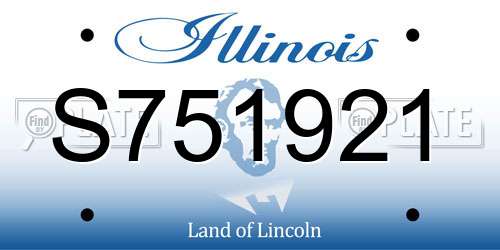 S751921 Illinois License Plate