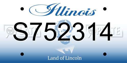 S752314 Illinois License Plate