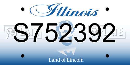 S752392 Illinois License Plate
