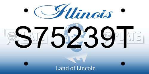 S75239T Illinois License Plate