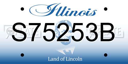 S75253B Illinois License Plate