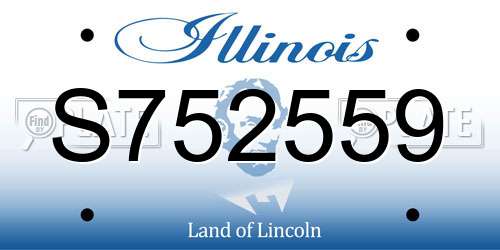 S752559 Illinois License Plate