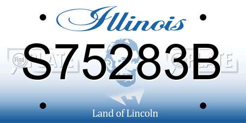 S75283B Illinois License Plate