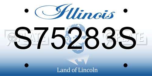 S75283S Illinois License Plate