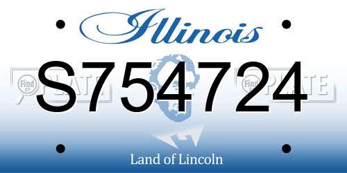 S754724 Illinois License Plate