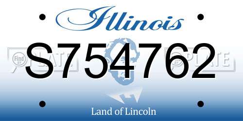 S754762 Illinois License Plate