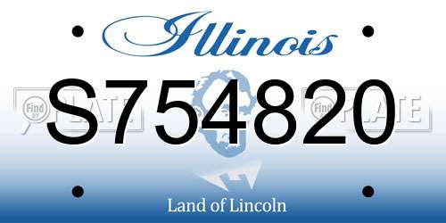 S754820 Illinois License Plate