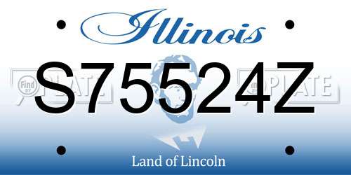 S75524Z Illinois License Plate