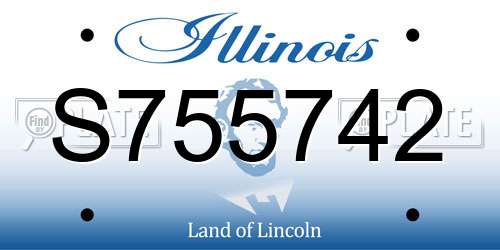 S755742 Illinois License Plate