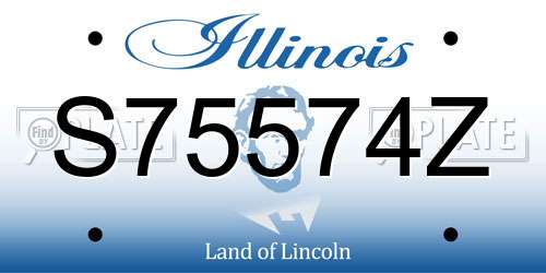 S75574Z Illinois License Plate