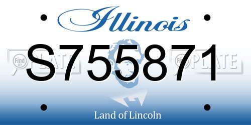 S755871 Illinois License Plate