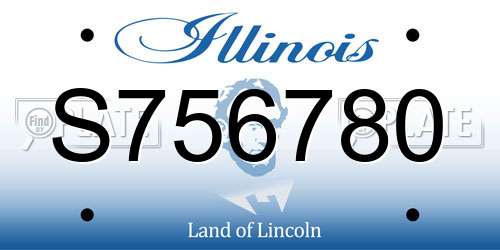 S756780 Illinois License Plate