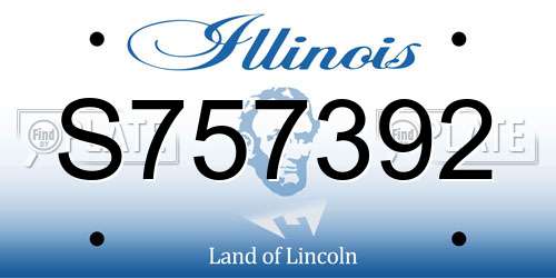 S757392 Illinois License Plate