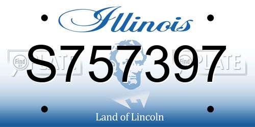 S757397 Illinois License Plate