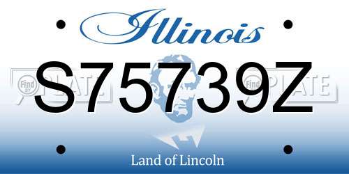 S75739Z Illinois License Plate