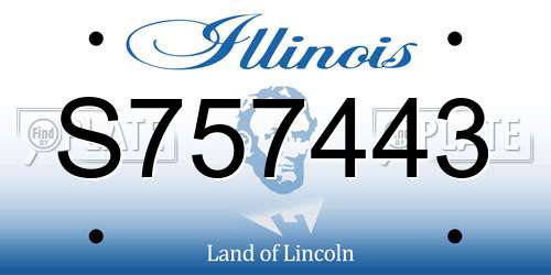 S757443 Illinois License Plate